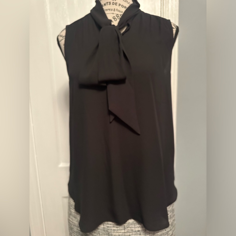 JCrew Drapey tie-neck sleeveless top